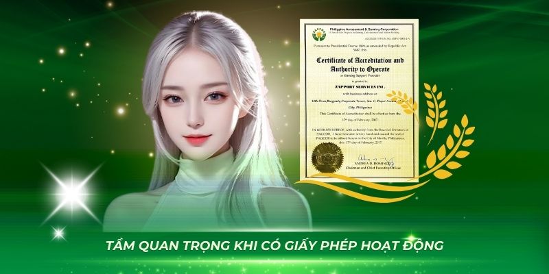 Giấy phép hợp pháp khẳng định vị thế nhà cái